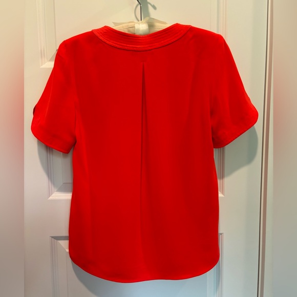 Trina Turk orange keyhole neck shirt - Picture 2 of 4